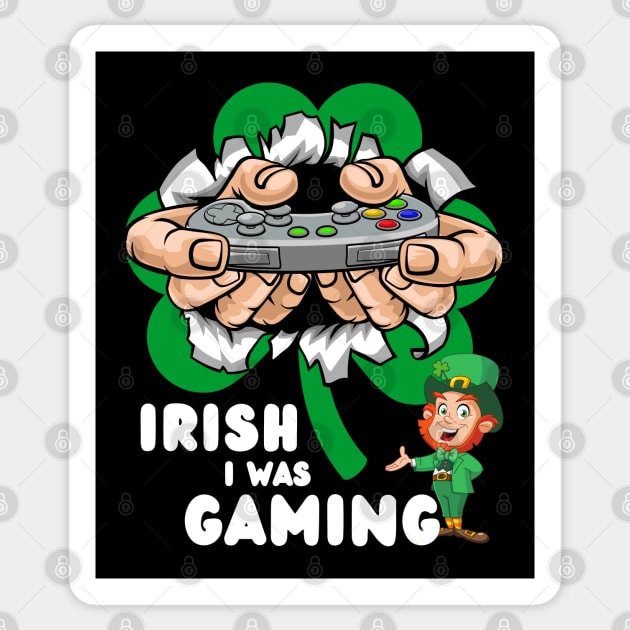 Irish I Was Gaming Sticker by Etopix